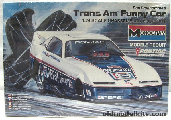 Monogram 1/24 Don Prudhomme's Pontiac Trans Am Funny Car, 2711 plastic model kit